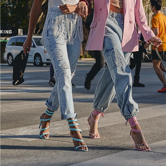 🆕SIZE 10 LIGHT BLUE STRAPPY STILETTO SANDAL - Picture 7 of 8